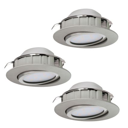 Eglo - Set om 3 infällda LED-takarmaturer PINEDA LED/4,9W/230V