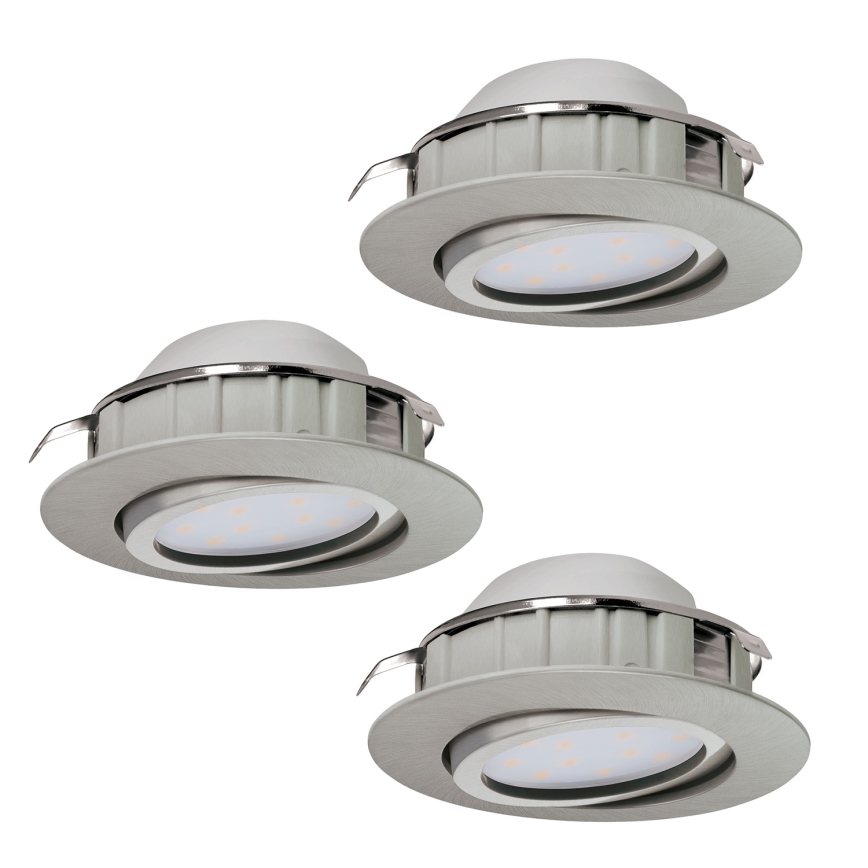 Eglo - Set om 3 infällda LED-takarmaturer PINEDA LED/4,9W/230V