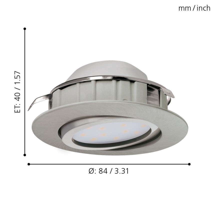 Eglo - infälld LED-takarmatur 6W/230V