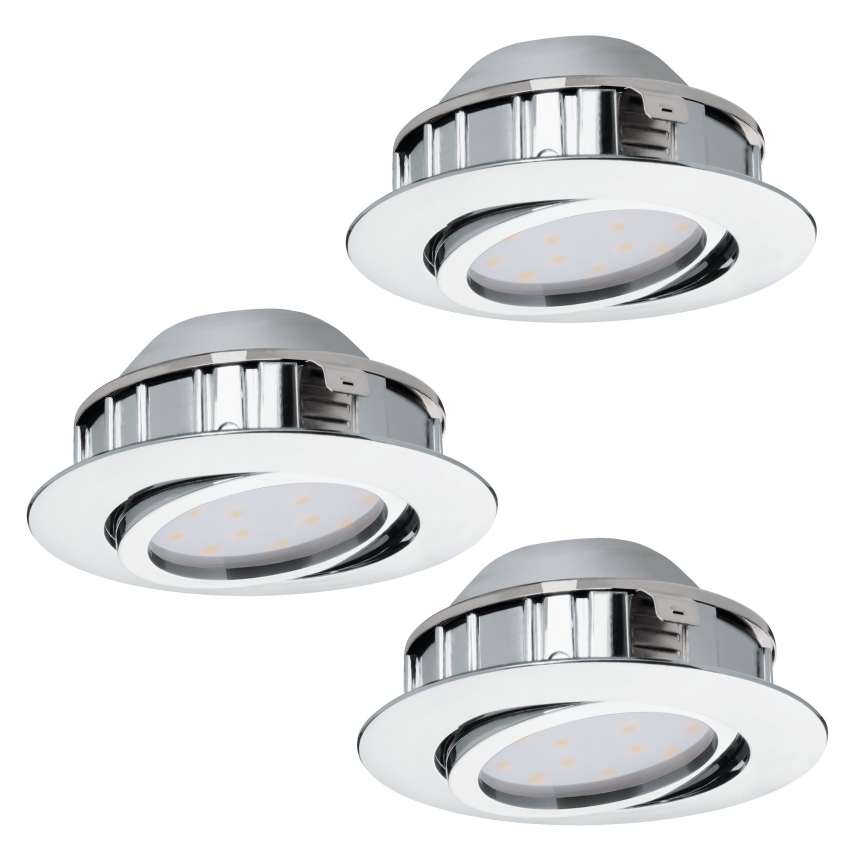Eglo - 3-pack dimbara infällda takarmaturer PINEDA LED/5,5W/230V