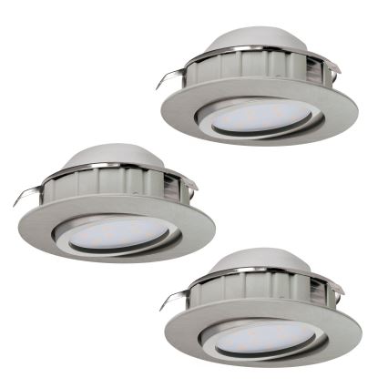 Eglo - Set med 3 infällda LED-downlights PINEDA LED/6W/230V