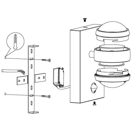 Eglo 96019 - LED utomhusvägglampa med sensor SESIMBA 1 2xLED/3,7W IP44
