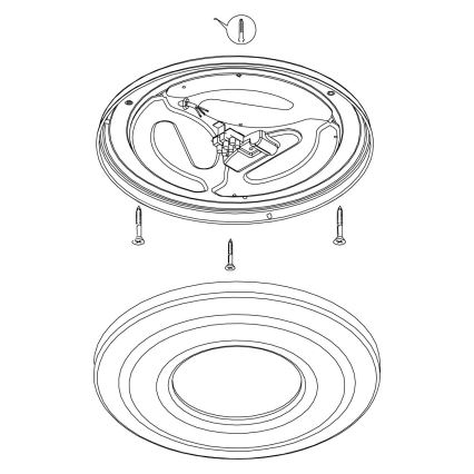 Eglo 96026 - LED Takbelysning CAPASSO 1 LED/24W/230V