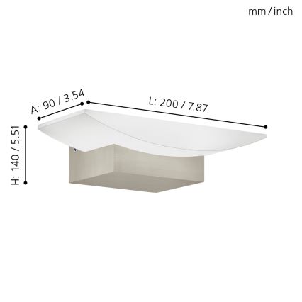 Eglo - LED vägglampa LED/5,6W/230V