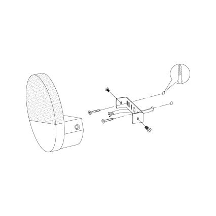 Eglo 96041 - LED Väggbelysning METRASS 1 1xLED/4.5W/230V