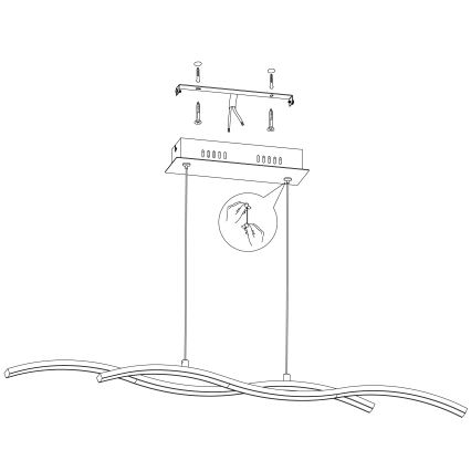 Eglo 96103 - LED Ljuskrona LASANA 2 2xLED/9W/230V