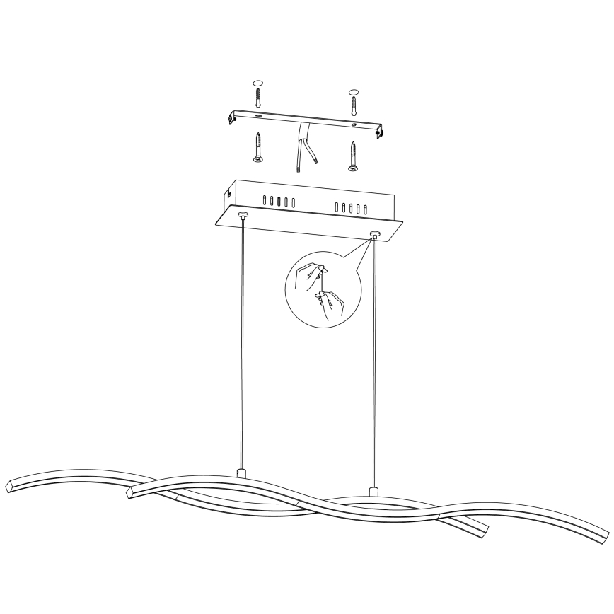 Eglo 96103 - LED Ljuskrona LASANA 2 2xLED/9W/230V