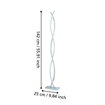 Eglo - LED-golvlampa LED/36W/230V i blank krom