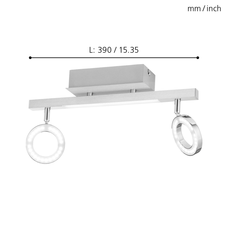Eglo - Spotbelysning 2xLED/3,2W + LED/3,3/230V