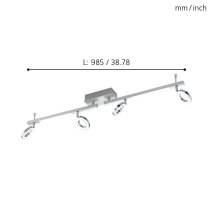 Eglo - Spotbelysning 4xLED/3,2W + 2xLED/3,3/230V
