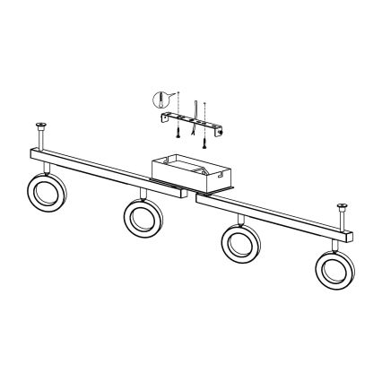 Eglo - Spotbelysning 4xLED/3,2W + 2xLED/3,3/230V