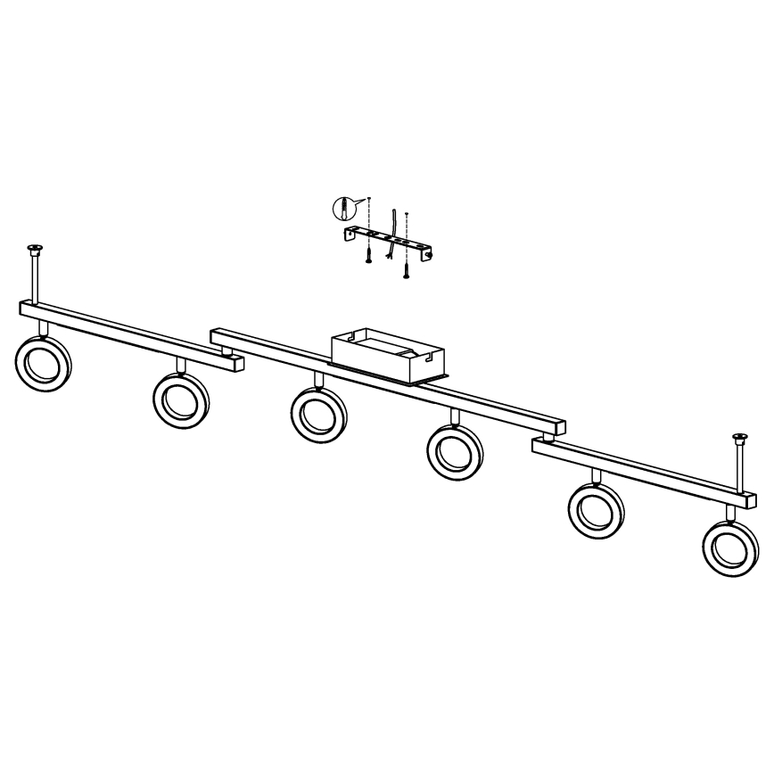Eglo - Spotbelysning 6xLED/3,2W + 3xLED/3,3/230V