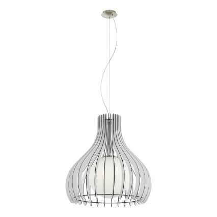 Eglo 96211 - Pendellampa på kabel TINDORI 1xE27/60W/230V Ø 50 cm vit