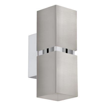 Eglo 96264 - LED vägglampa PASSA 2xGU10/2,8W/230V kantig