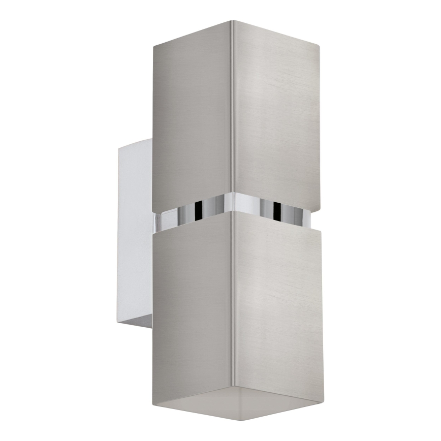 Eglo 96264 - LED vägglampa PASSA 2xGU10/2,8W/230V kantig