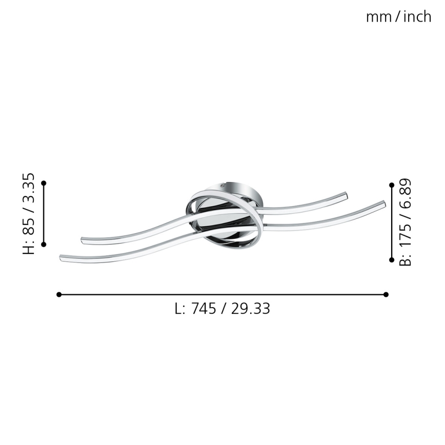 Eglo 96308 - LED Takbelysning SELVINA LED/6W+LED/7W