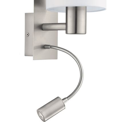 Eglo - LED Flexibel belysning 1xE27/40W+LED/3,8W vit