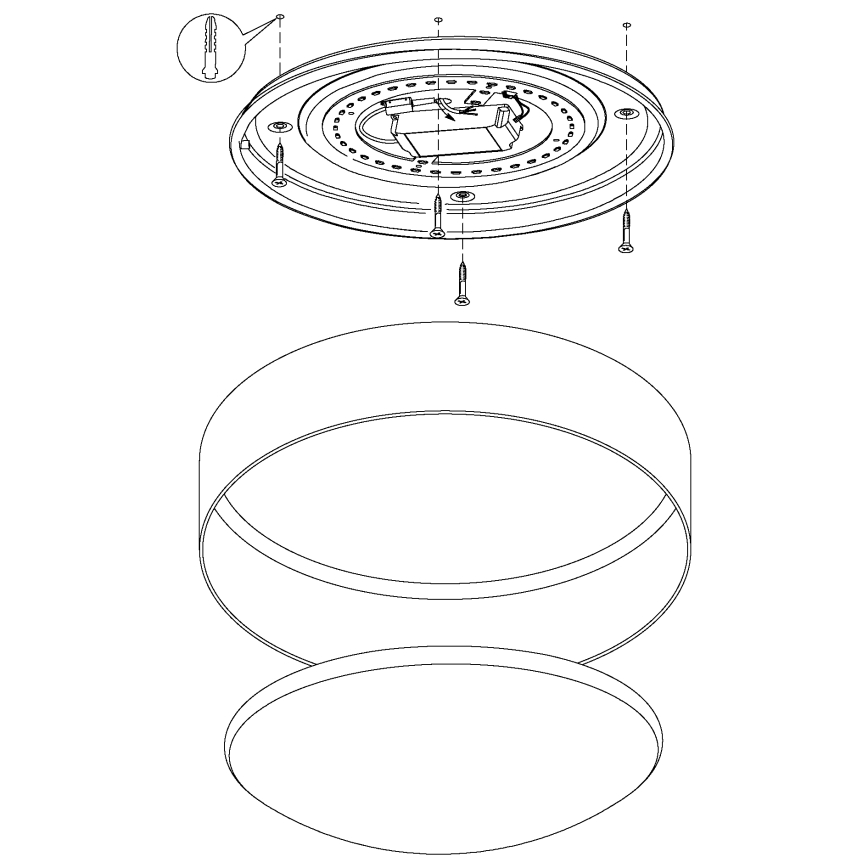 Eglo - LED dimbar taklampa LED/18W/230V