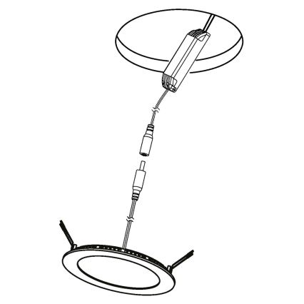 Eglo - Dimbar infälld LED RGBW-taklampa FUEVA-C LED/15,6W/230V Ø 22,5 cm