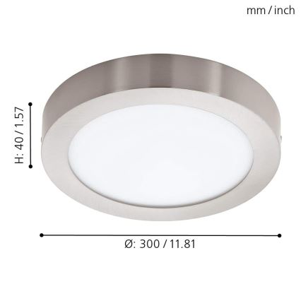 Eglo - LED RGBW dimbar taklampa FUEVA-C LED/21W/230V Bluetooth Ø 30 cm