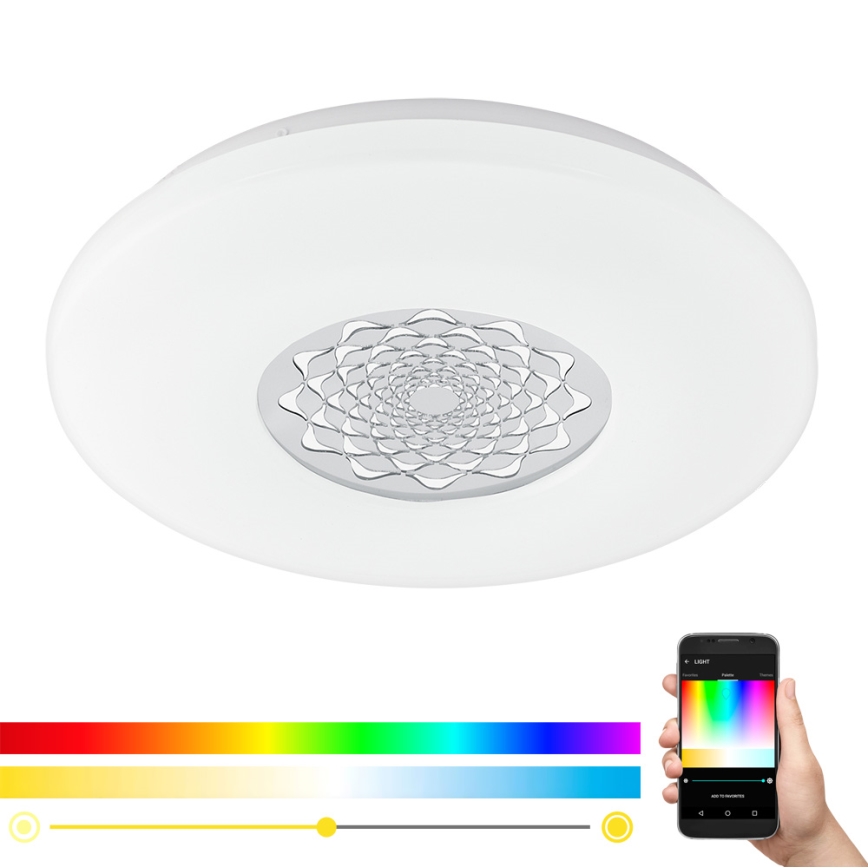 Eglo - LED RGBW Dimbart vägg- och taklampa CAPASSO-C LED/17W/230V