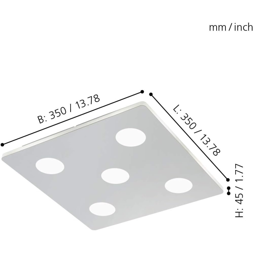 Eglo 96939 - LED Badrumsbelysning tak CABUS 5xLED/4,5W/230V