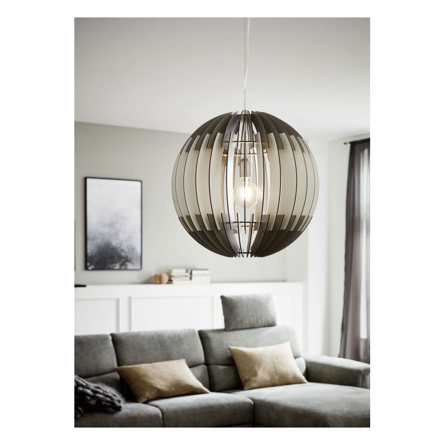 Eglo 96973 - Ljuskrona med snöre OLMERO 1xE27/60W/230V