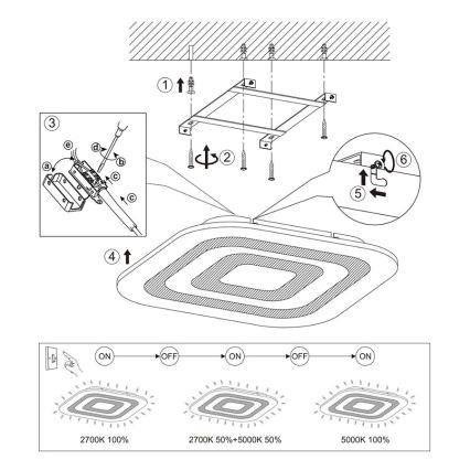 Eglo 97086 - LED Takbelysning REDUCTA 1 1xLED/30W/230V Dimbar
