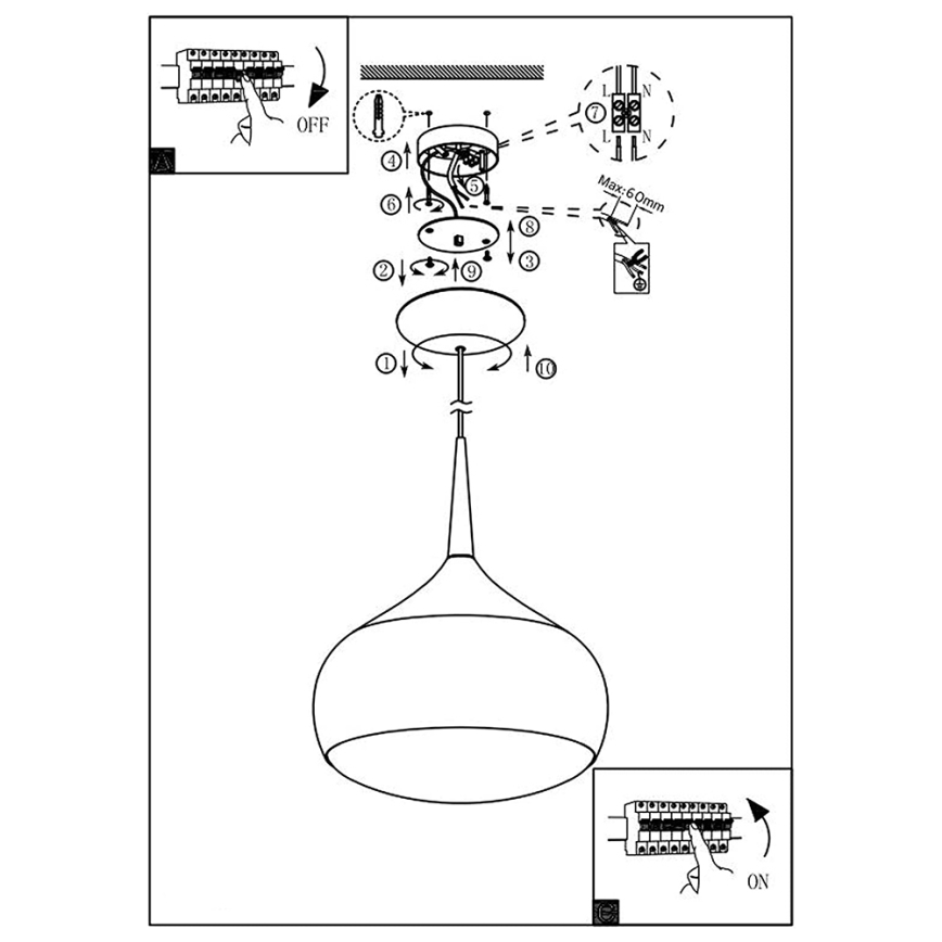 Eglo 97087 - LED RGBW dimbar pendelarmatur COMBA-C LED/18W/230V