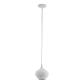 Eglo 97212 - Pendel med sladd CAMBORNE 1xE27/60W/230V vit Ø190 mm