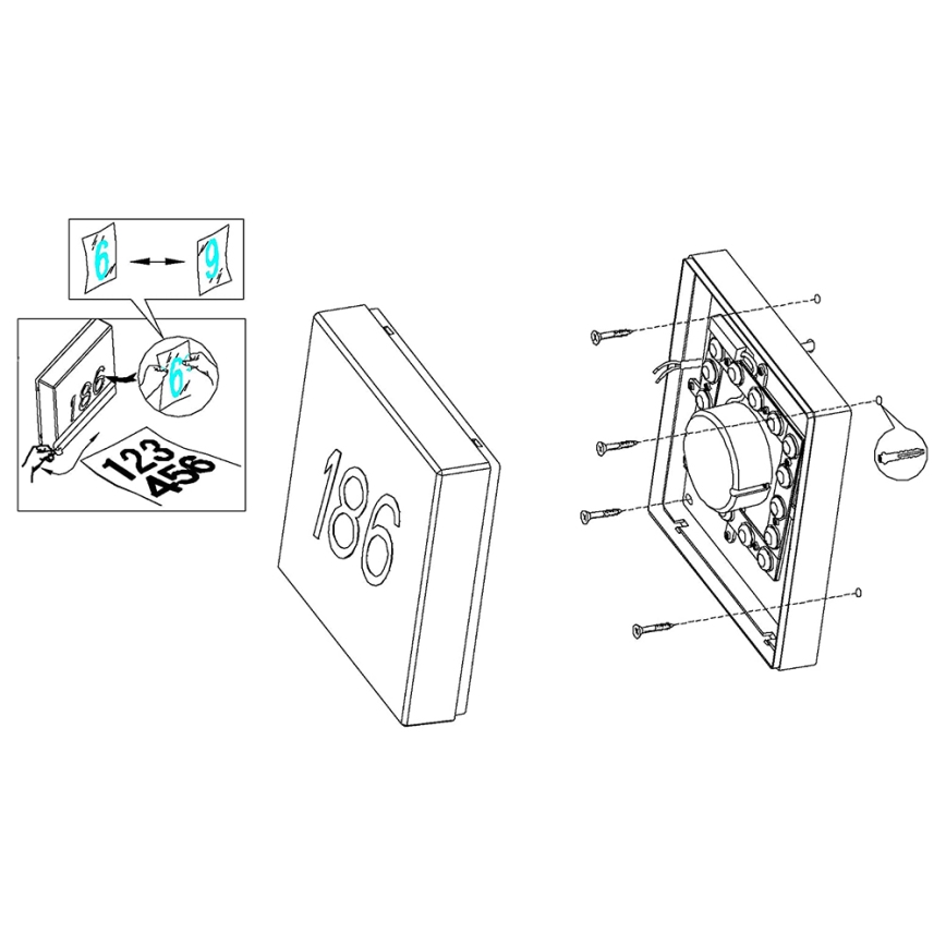 Eglo - LED Dimbart utomhus vägglampa TORAZZA-C LED/14W/230V IP44