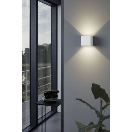 Eglo 97241 - LED Utomhus Väggbelysning CALPINO 2xLED/3,3W/230V vit IP54