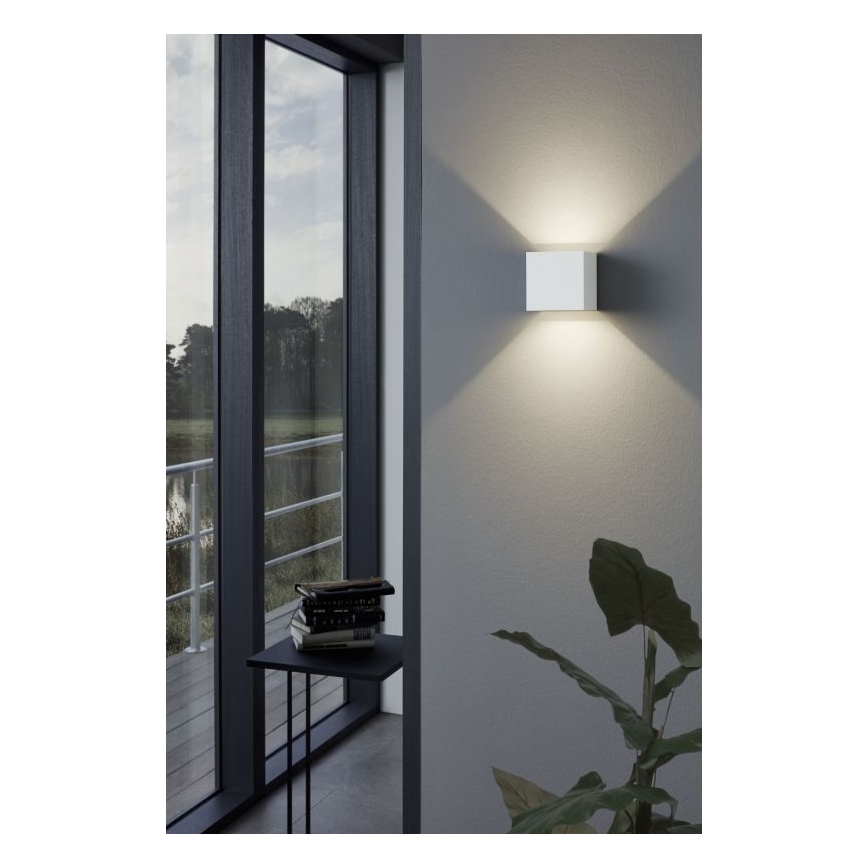 Eglo 97241 - LED Utomhus Väggbelysning CALPINO 2xLED/3,3W/230V vit IP54