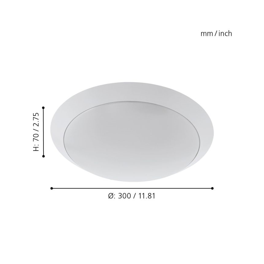 Eglo 97254 - LED taklampa för badrum PILONE LED/11W/230V vit IP44