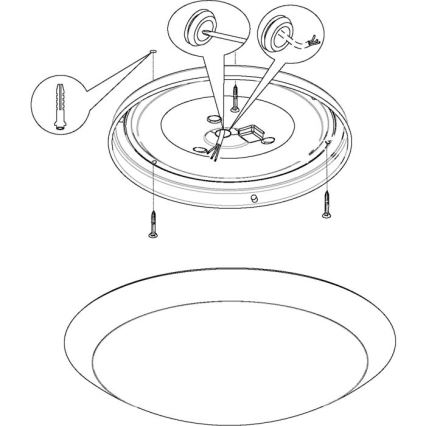 Eglo 97254 - LED taklampa för badrum PILONE LED/11W/230V vit IP44