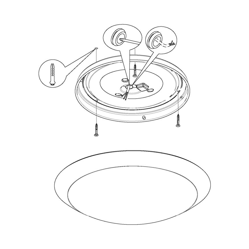 Eglo 97254 - LED taklampa för badrum PILONE LED/11W/230V vit IP44