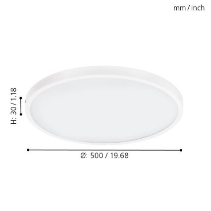 Eglo - Dimmbar LED-taklampa LED/25W/230V 3000K Ø 50 cm