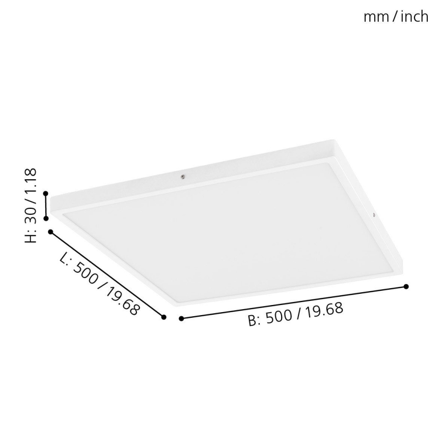 Eglo - Dimbar LED-taklampa LED/25W/230V 50x50 cm