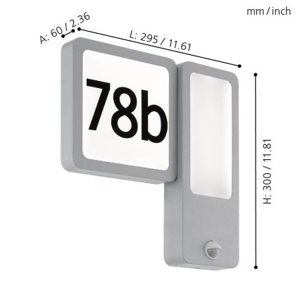 Eglo - LED utomhusväggarmatur 2xLED/2,7W + LED/3,6W/230V IP44