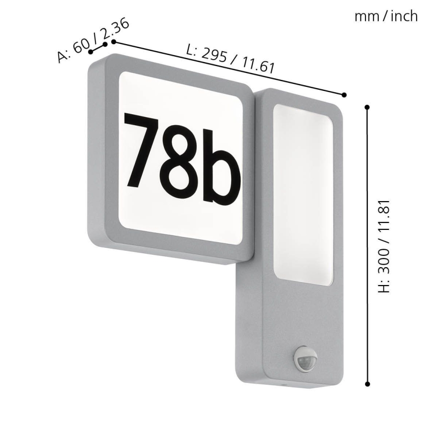 Eglo - LED utomhusväggarmatur 2xLED/2,7W + LED/3,6W/230V IP44
