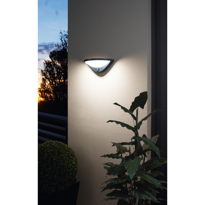 Eglo 97312 - LED Utomhus vägglampa med sensor BELCREDA LED/9,3W/230V IP44