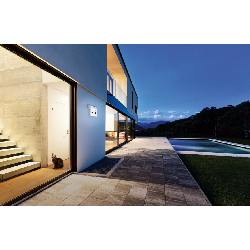 Eglo - Solcellsdriven husnummerskylt LED/2W/3,7V 2000 mAh IP44