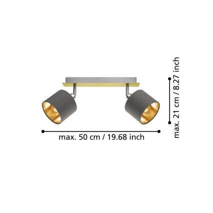 Eglo 97537 - Spotlight VALBIANO 2xE14/10W/230V
