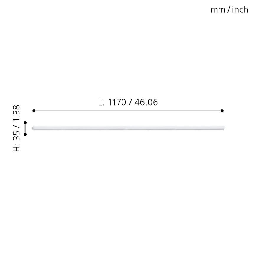 Eglo 97574 - LED köksbelysning bänk DUNDRY LED/12W/230V