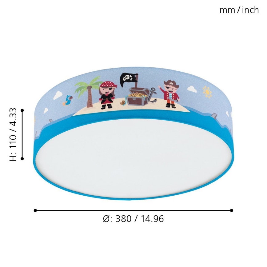 Eglo 97576 - Barn Takbelysning SAN CARLO 2xE27/40W/230V