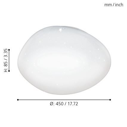 Eglo - Dimbar LED-taklampa 21W/230V Ø 45 cm + fjärrkontroll