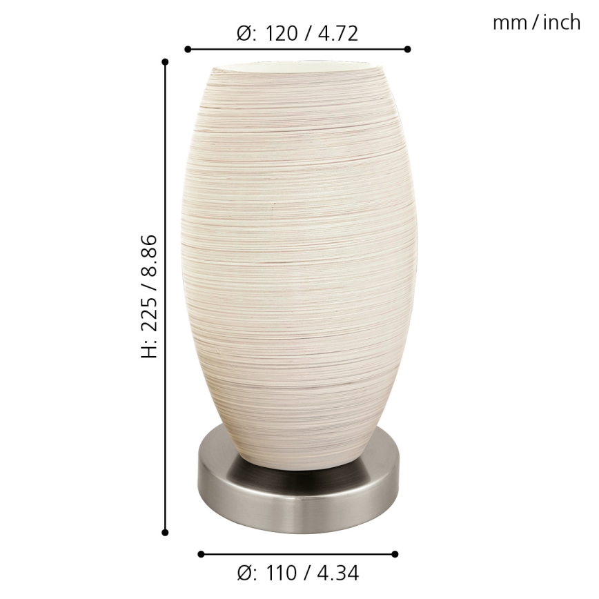 Eglo 97589 - Bordslampa BATISTA 3 1xE27/40W/230V