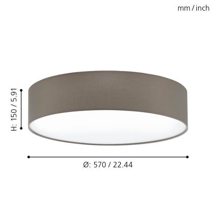 Eglo 97612 - Takbelysning PASTERI 3xE27/60W/230V 57 cm