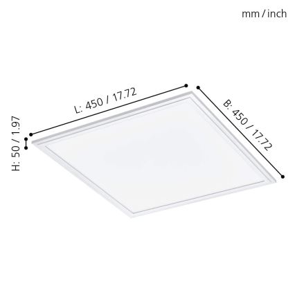 Eglo - RGB-dimmbar LED-armatur SALOBRENA-C LED/24W/230V + fjärrkontroll