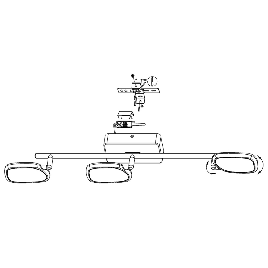 Eglo - LED RGB Spotbelysning PALOMBARE-C 3xLED/5W/230V